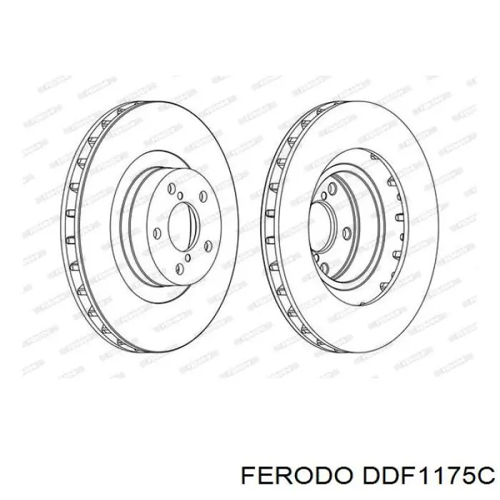 Диск гальмівний передній DDF1175C Ferodo