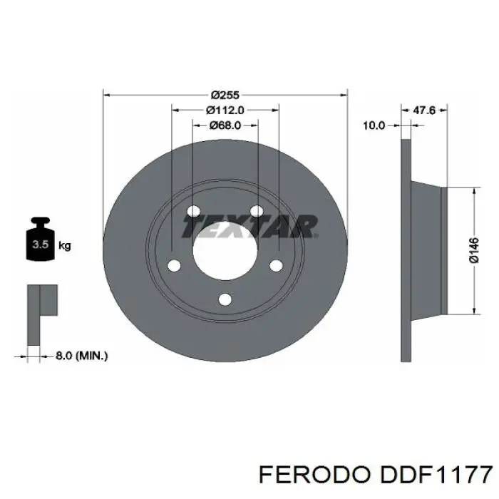 DDF1177 Ferodo Дискові гальма