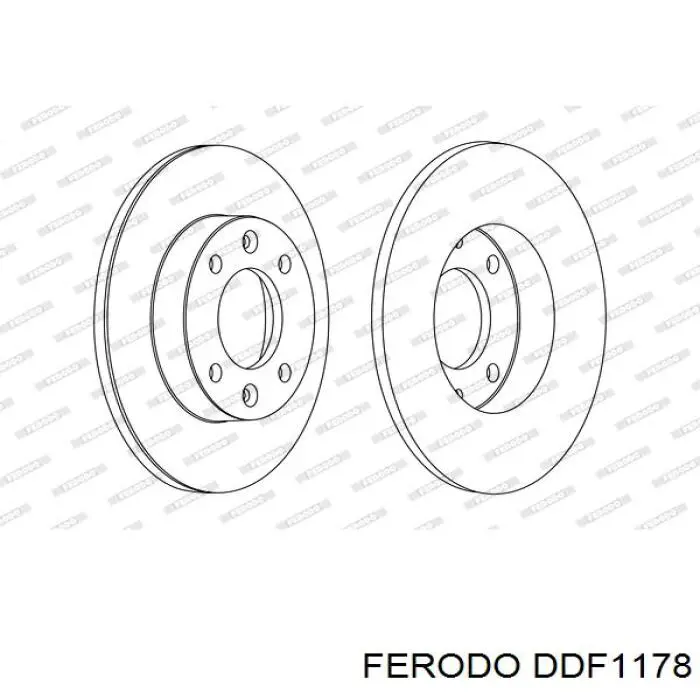 DDF1178 Ferodo диск гальмівний задній