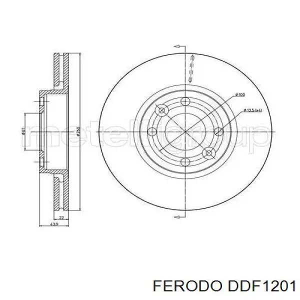 Купити DDF1201 Ferodo Ротор гальмівний