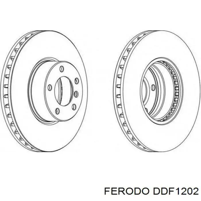 DDF1202 Ferodo диск гальмівний передній
