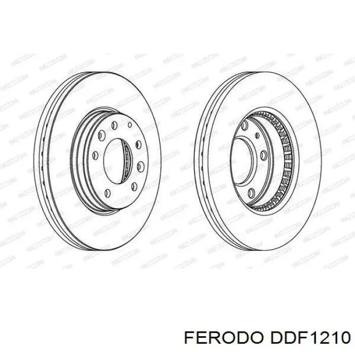 DDF1210 Ferodo диск гальмівний передній