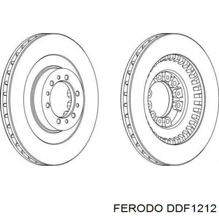 Диск гальмівний передній DDF1212 Ferodo