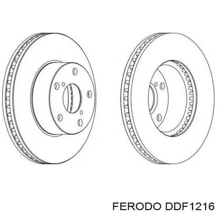 Купити DDF1216 Ferodo Ротор гальмівний