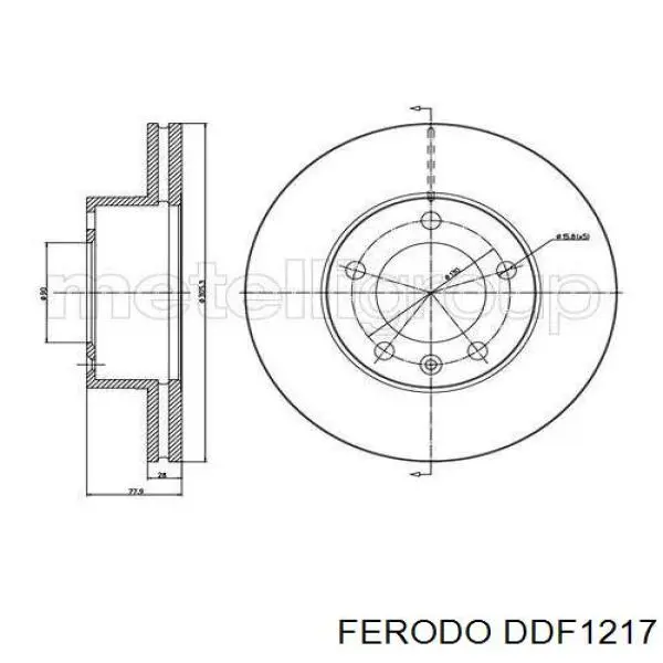 DDF1217 Ferodo диск гальмівний передній