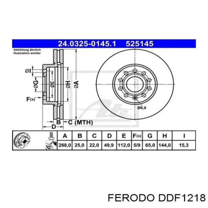 Ремкомплект передніх гальм Ferodo DDF1218 ціна, від 40.22 USD