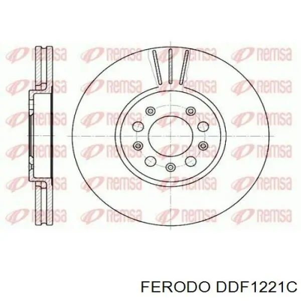 Диск переднього гальма Ferodo DDF1221C ціна, від 52.40 USD