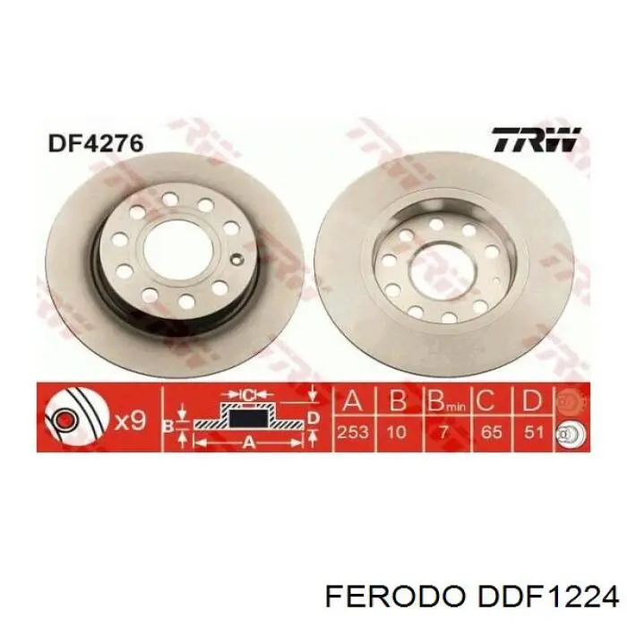 Задні дискові гальма Ferodo DDF1224 ціна, від 23.31 USD