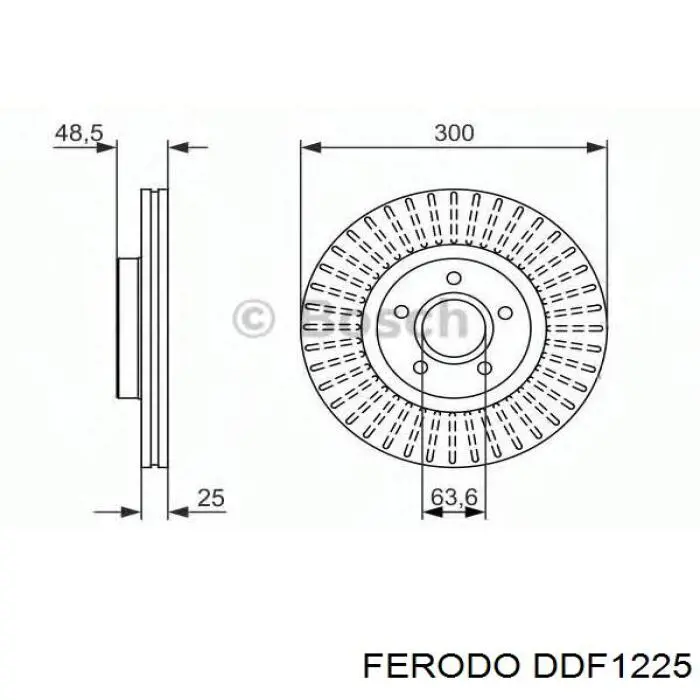 Гальмівні диски передні DDF1225 Ferodo