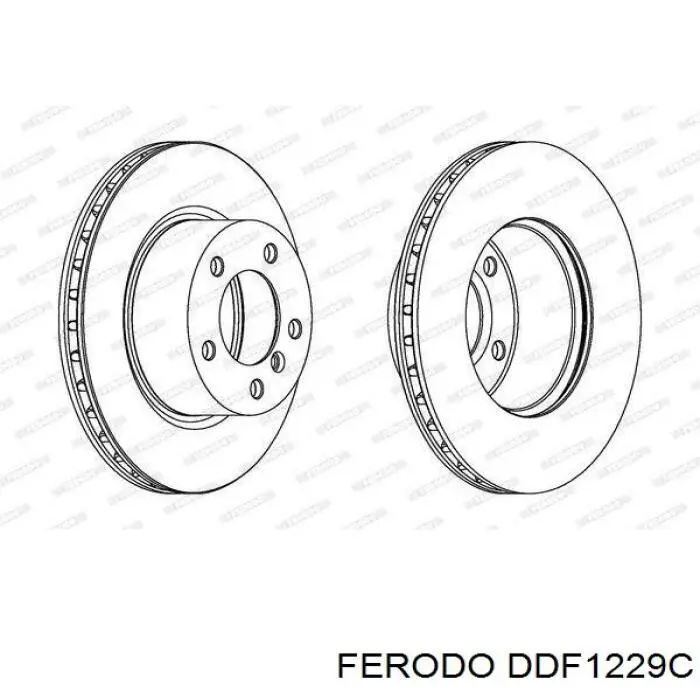 Диск гальмівний передній DDF1229C Ferodo