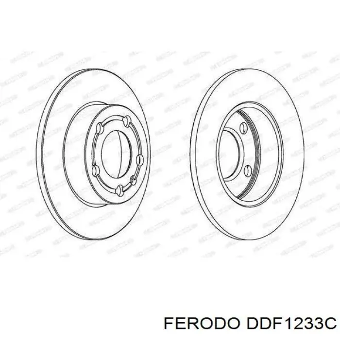 Гальмівні диски DDF1233C Ferodo