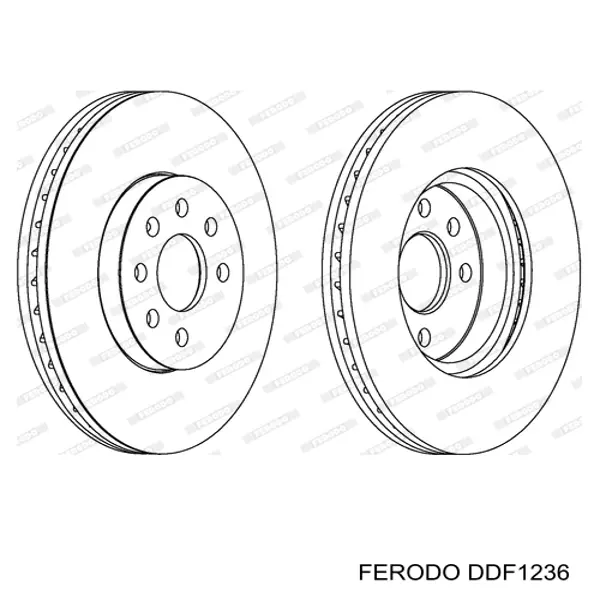 Гальмівні диски передні DDF1236 Ferodo