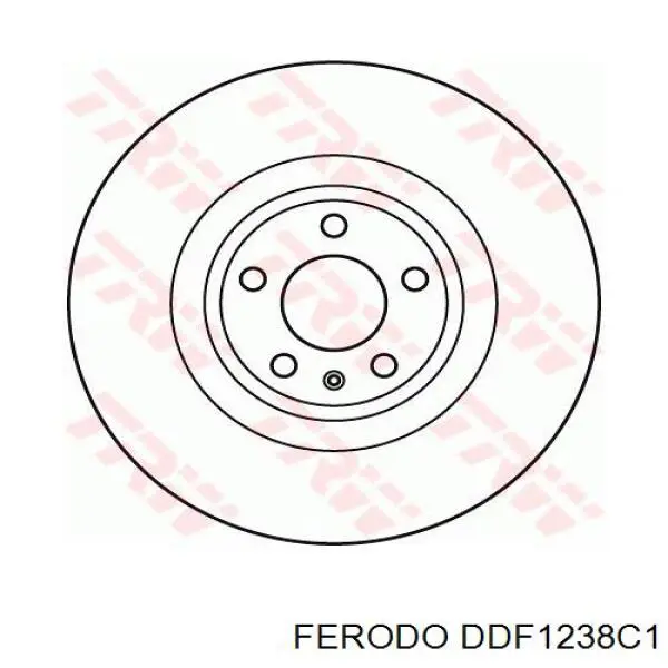 Диск гальмівний передній Ferodo DDF1238C1