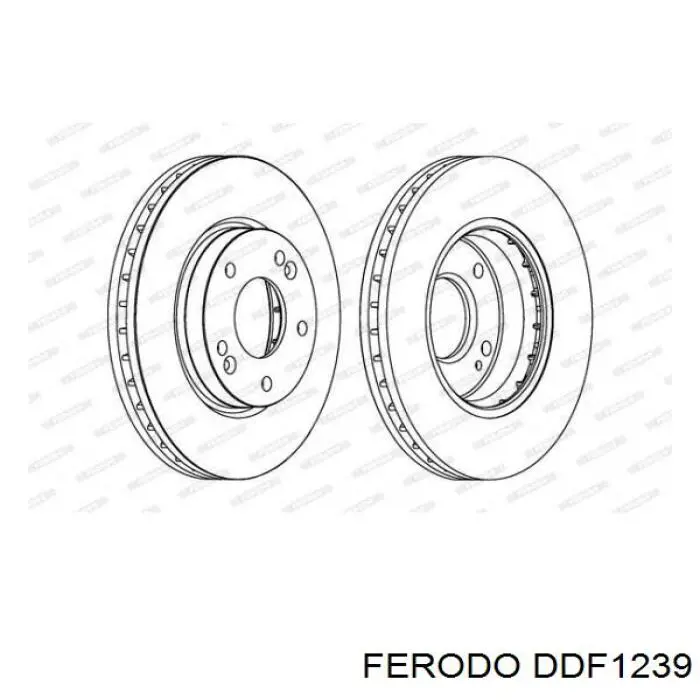 DDF1239 Ferodo диск гальмівний передній
