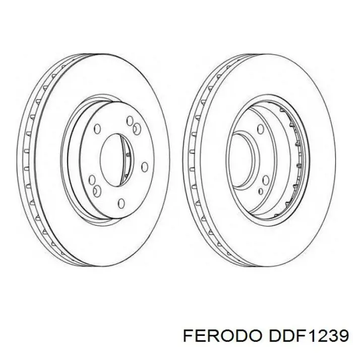 Диск переднього гальма Ferodo DDF1239 ціна, від 40.40 USD