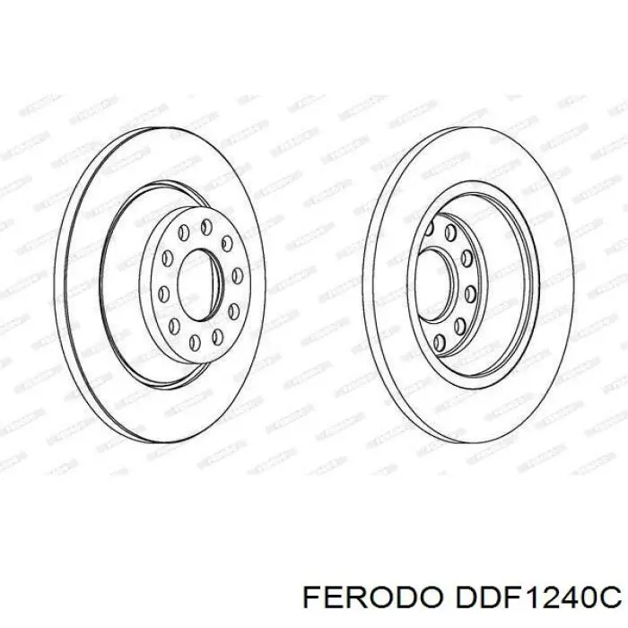 DDF1240C Ferodo диск гальмівний задній