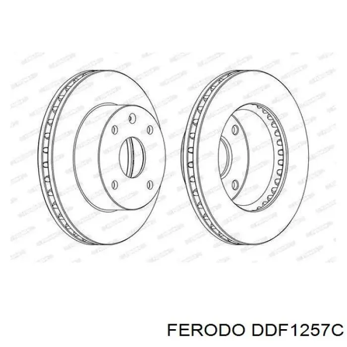 Диск переднього гальма Ferodo DDF1257C ціна, від 28.03 USD