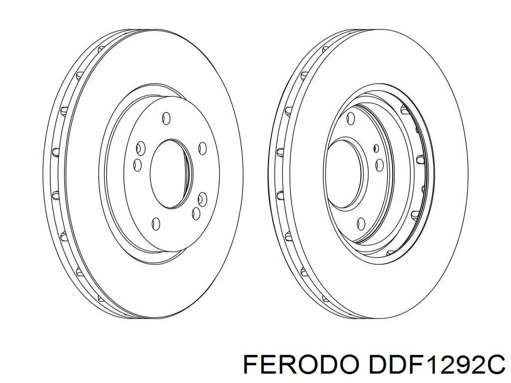 DDF1292C Ferodo диск гальмівний передній
