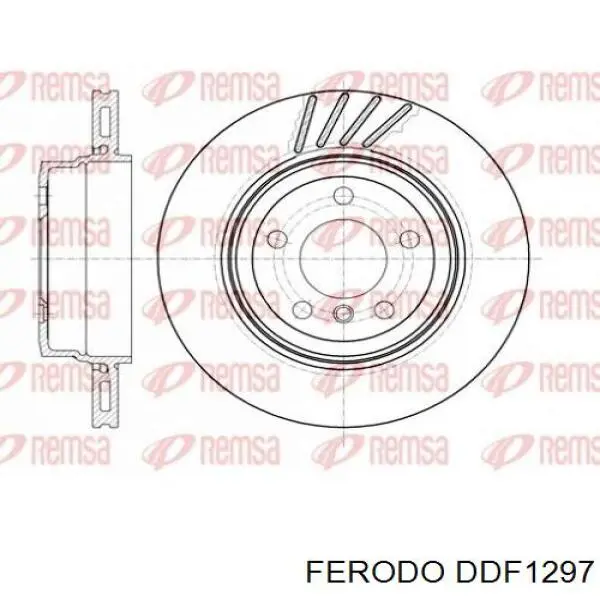 Купити DDF1297 Ferodo Диск заднього гальма