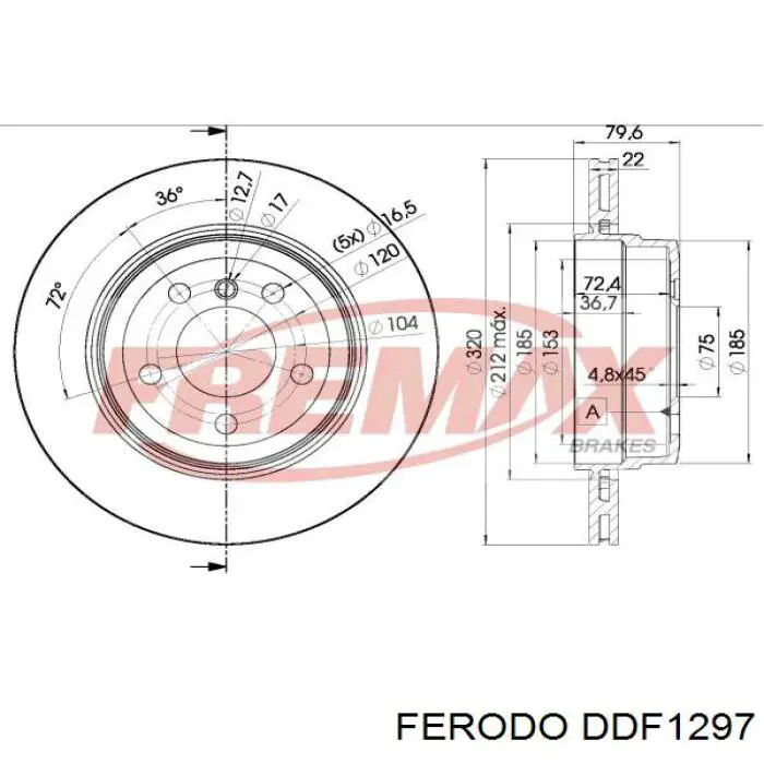 Гальмівні диски DDF1297 Ferodo