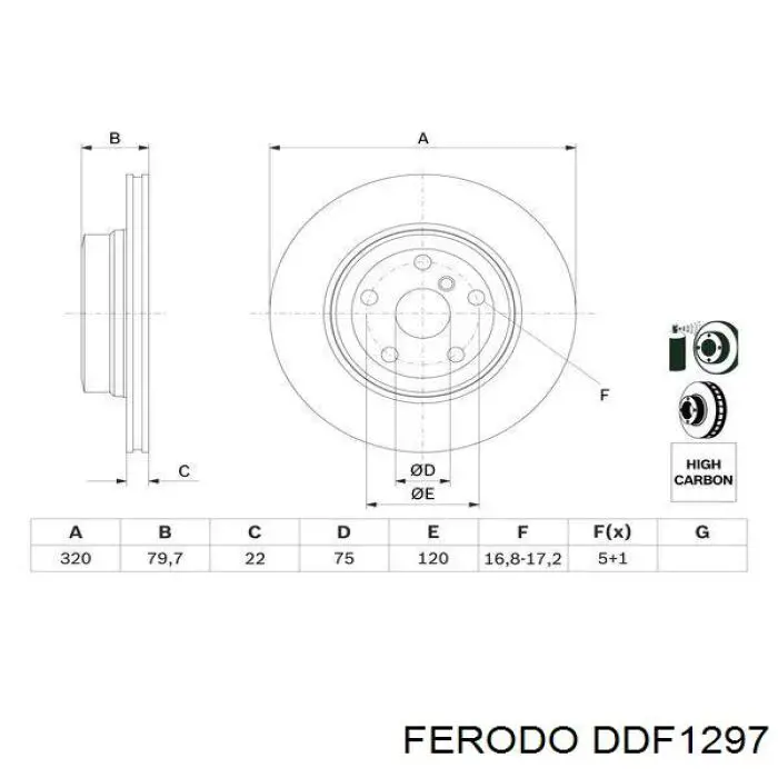 Задні дискові гальма Ferodo DDF1297 ціна, від 69.13 USD