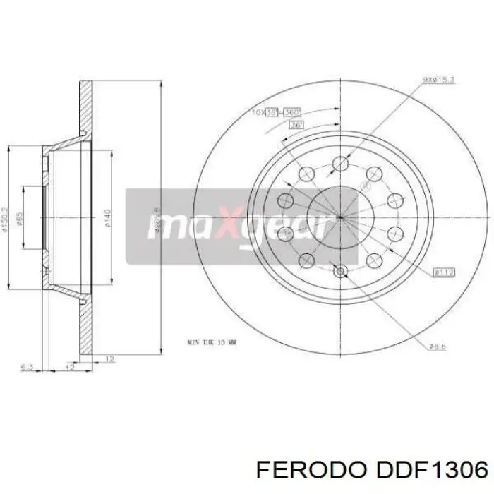 Гальмівні диски DDF1306 Ferodo