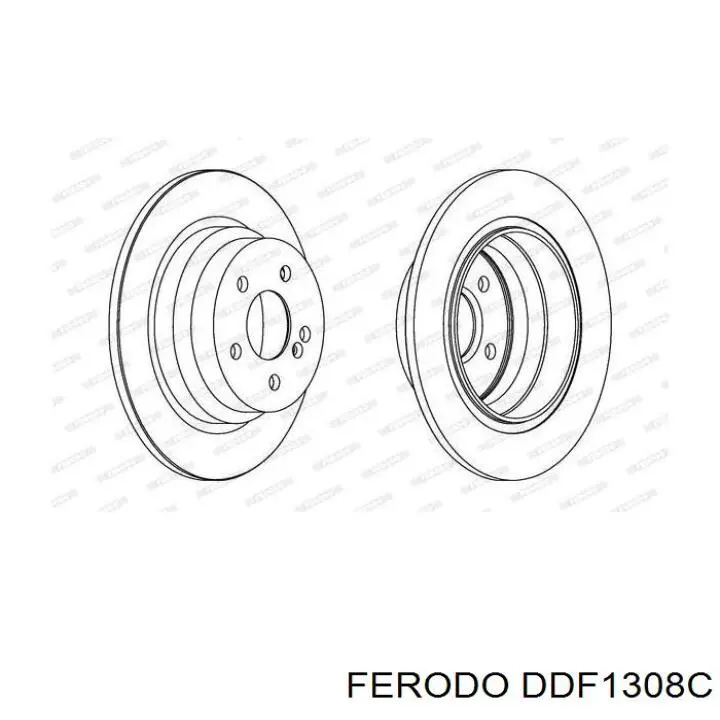 DDF1308C Ferodo диск гальмівний задній