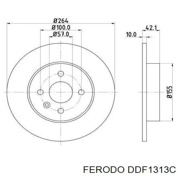 Гальмівні диски DDF1313C Ferodo