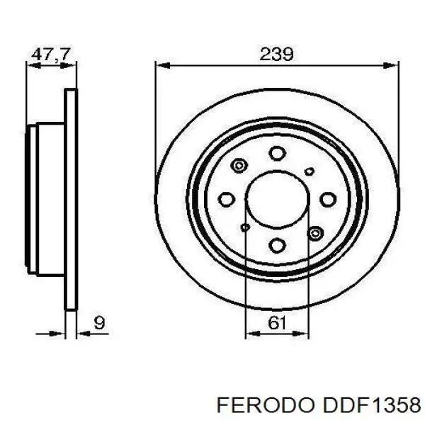 DDF1358 Ferodo Дискові гальма