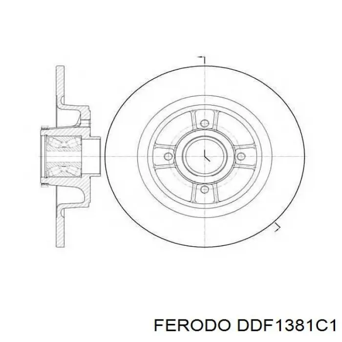 Гальмівні диски DDF1381C1 Ferodo