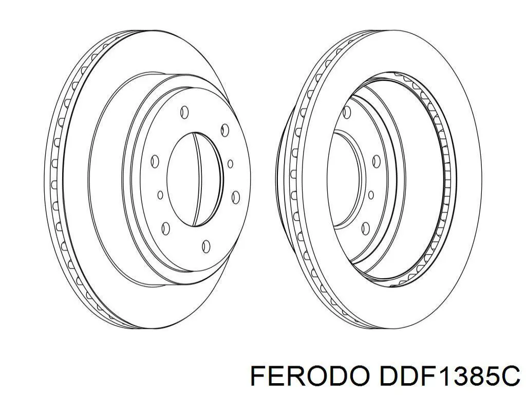 Купити DDF1385C Ferodo Диск заднього гальма