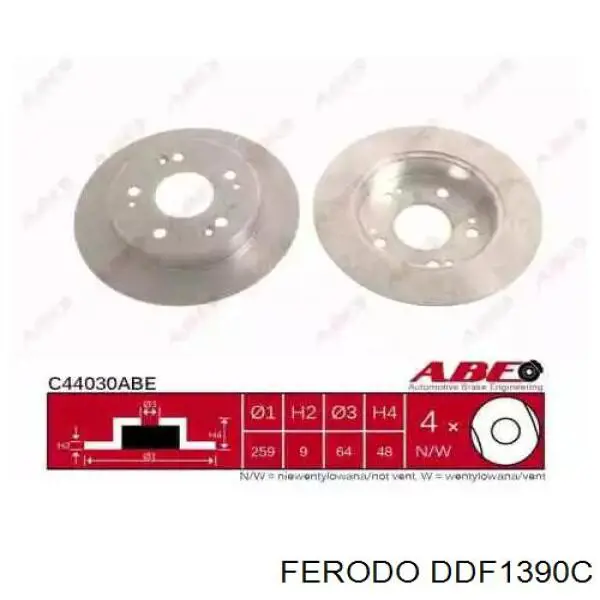 Задні дискові гальма Ferodo DDF1390C ціна, від 28.22 USD