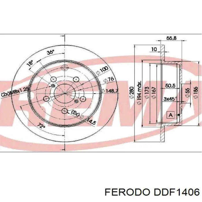 DDF1406 Ferodo Дискові гальма