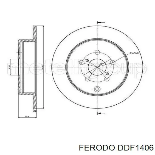 Задні дискові гальма Ferodo DDF1406 ціна, від 36.66 USD