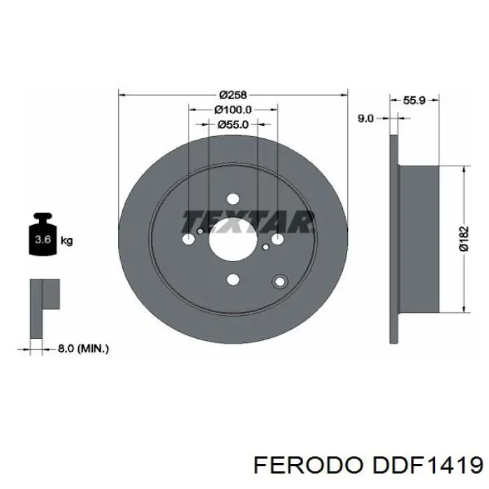 DDF1419 Ferodo Дискові гальма