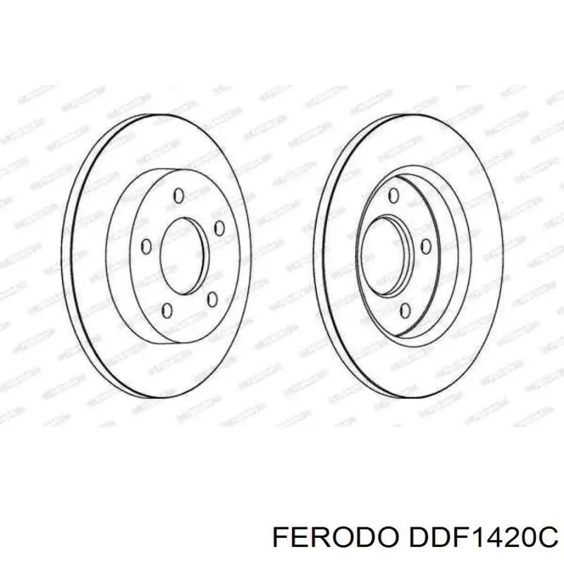Задні дискові гальма Ferodo DDF1420C ціна, від 32.15 USD