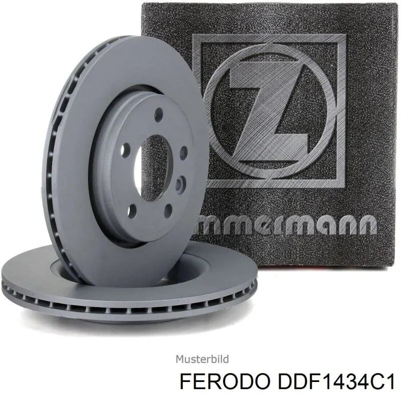 Гальмівні диски передні DDF1434C1 Ferodo