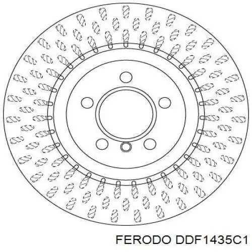 Гальмівні диски передні DDF1435C1 Ferodo