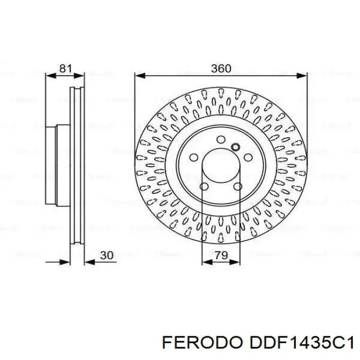 Купити DDF1435C1 Ferodo Ротор гальмівний