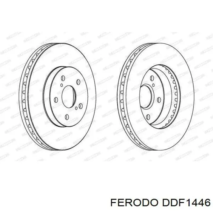 DDF1446 Ferodo Диск тормозной передний (Dia.mm.: 296x28, Вентилируемый)