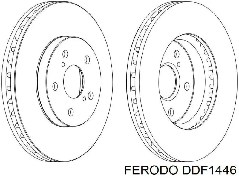 Диск переднього гальма Ferodo DDF1446 ціна, від 47.62 USD