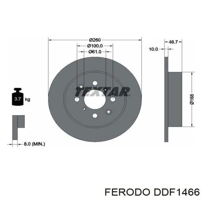 Задні дискові гальма Ferodo DDF1466 ціна, від 28.60 USD