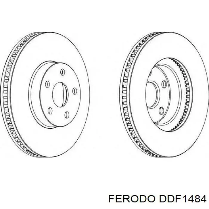 DDF1484 Ferodo диск гальмівний передній