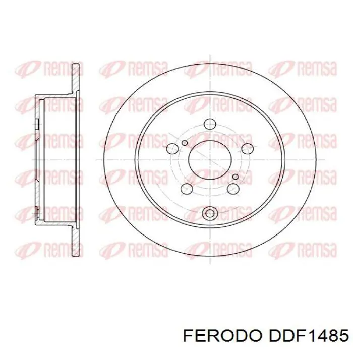 Гальмівні диски DDF1485 Ferodo