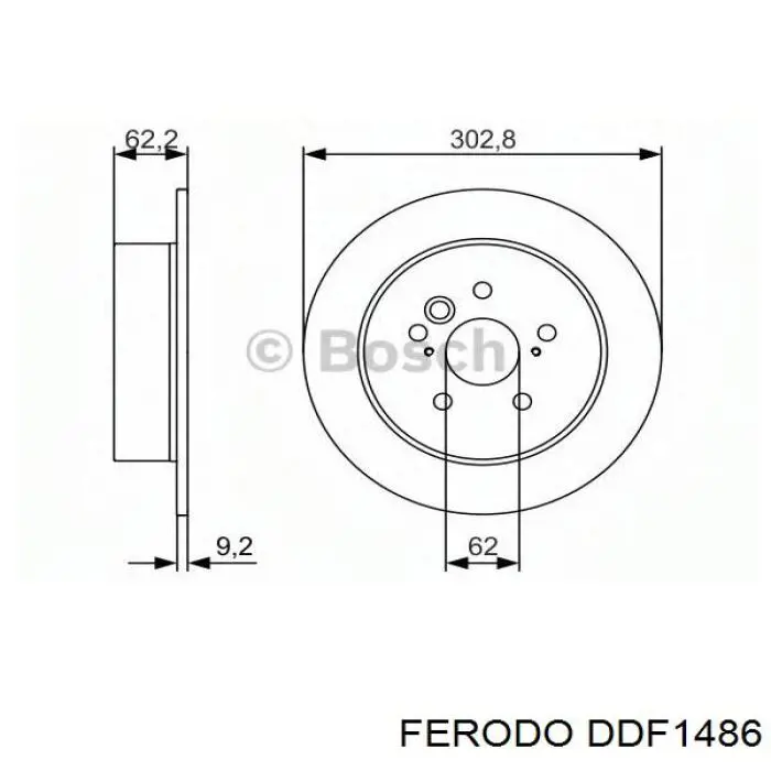Гальмівні диски DDF1486 Ferodo
