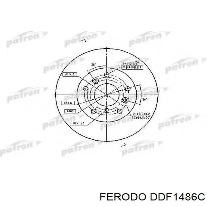 Диск гальмівний задній Ferodo DDF1486C