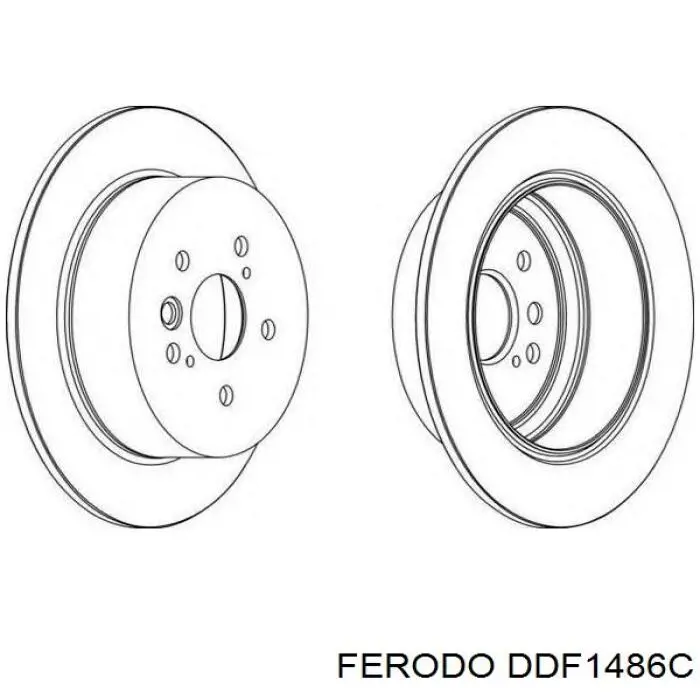 DDF1486C Ferodo диск гальмівний задній