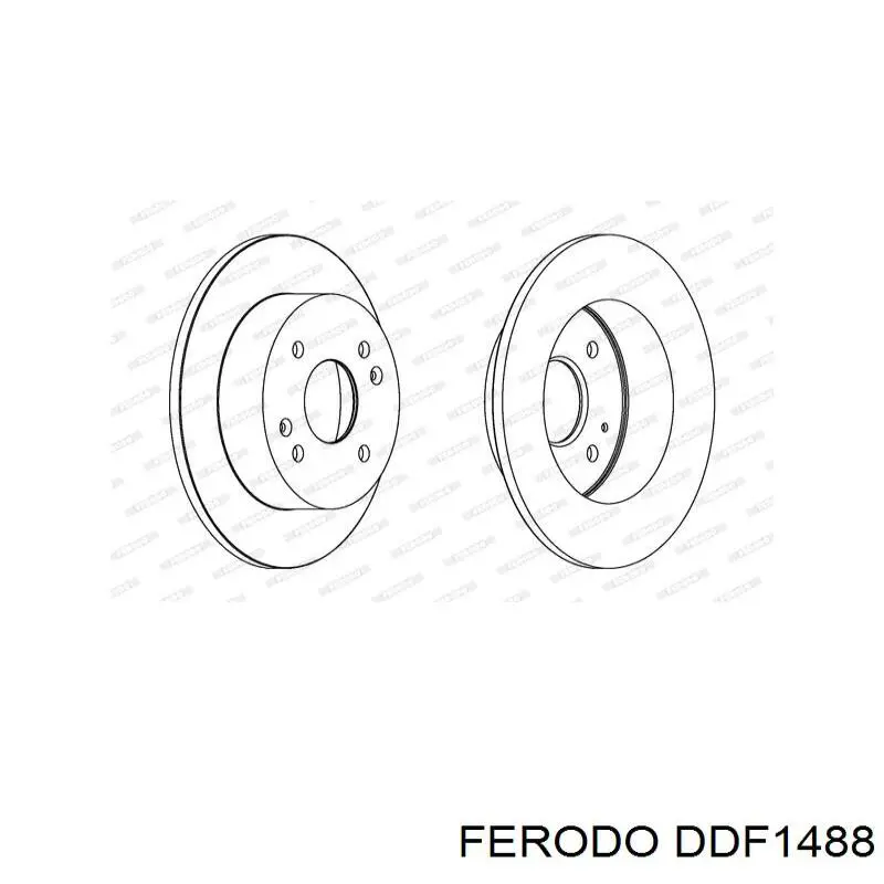 Диск гальмівний задній DDF1488 Ferodo