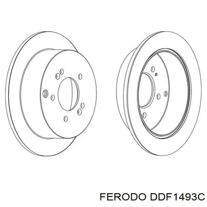 Диск гальмівний задній DDF1493C Ferodo