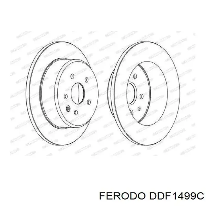 Гальмівні диски DDF1499C Ferodo